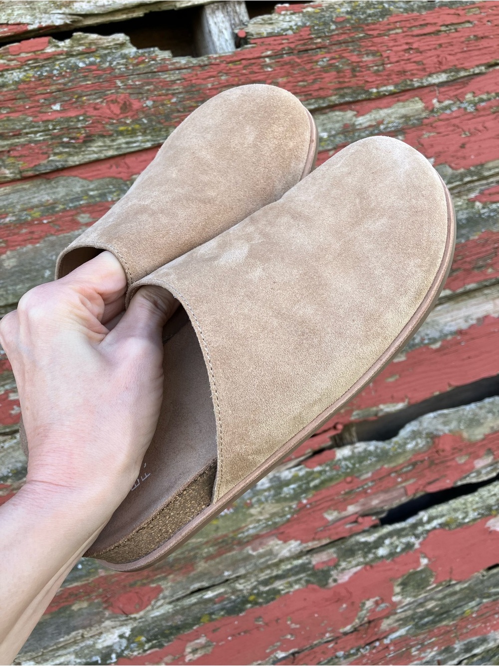 Eileen Fisher Bios Ecru Tan Suede Slip-On Mule Clogs 8 - Picture 13 of 15
